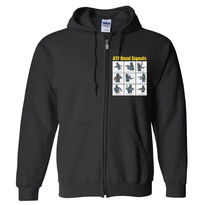 Atf Hand Signals Full Zip Hoodie