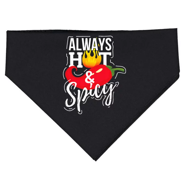 Always Hot & Spicy Chili Pepper Funny Gift USA-Made Doggie Bandana