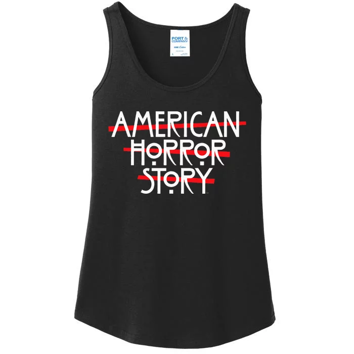 American Horror Story Red Bars Logo Ladies Essential Tank