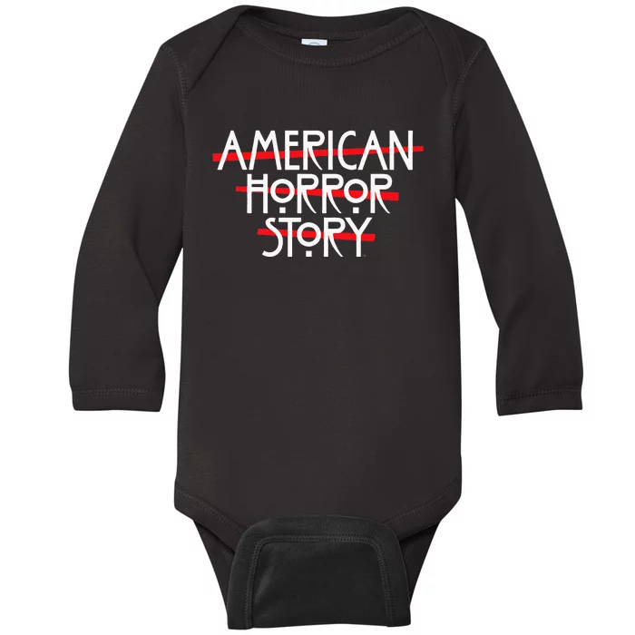 American Horror Story Red Bars Logo Baby Long Sleeve Bodysuit