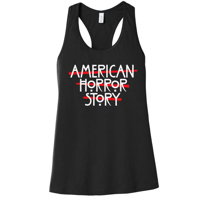 American Horror Story Red Bars Logo Women's Racerback Tank