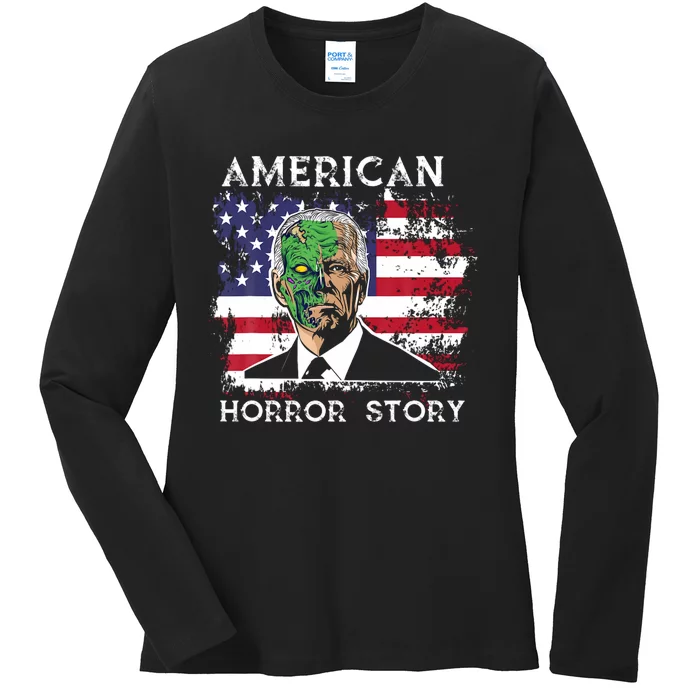 American Horror Story Biden Halloween Ladies Long Sleeve Shirt