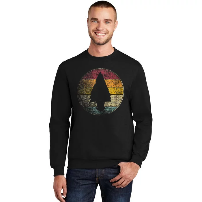 Arrow Head Sun Retro Vintage Native American Arrowhead Tall Sweatshirt