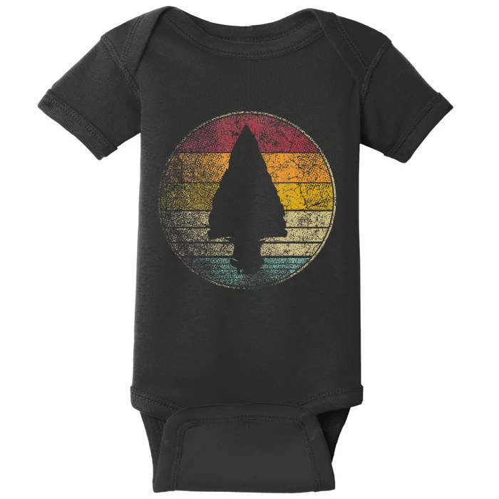 Arrow Head Sun Retro Vintage Native American Arrowhead Baby Bodysuit