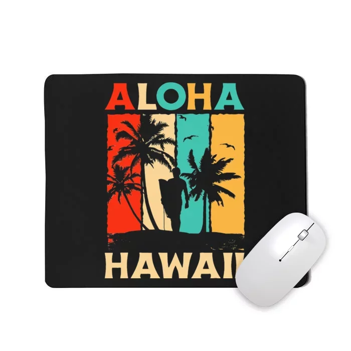 Aloha Hawaii State Hawaiian Island Retro Vintage Mousepad