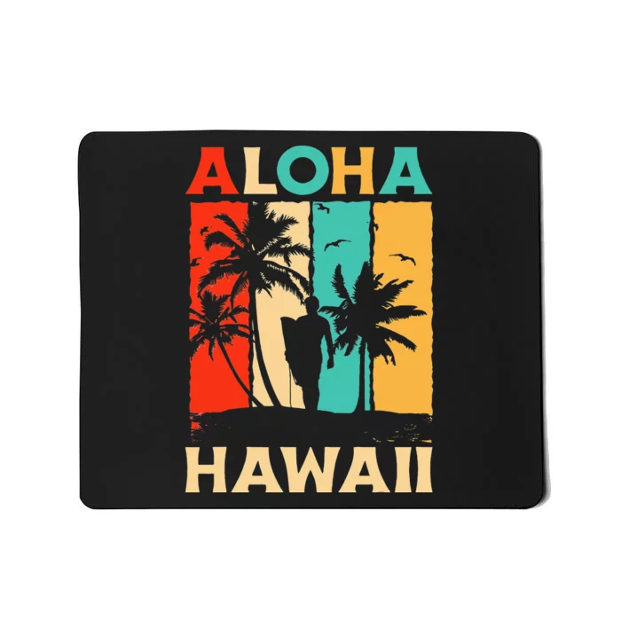 Aloha Hawaii State Hawaiian Island Retro Vintage Mousepad