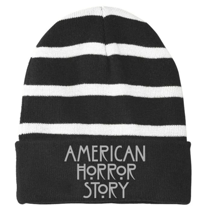 American Horror Story Stacked Striped Beanie with Solid Band