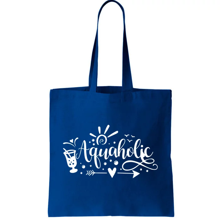 Aquaholic Hello Summer Vibes Beach Vacay Summertime Vacation Gift Tote Bag