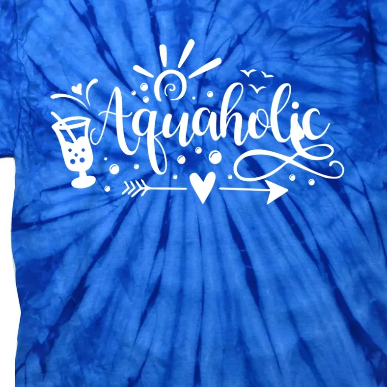 Aquaholic Hello Summer Vibes Beach Vacay Summertime Vacation Gift Tie-Dye T-Shirt