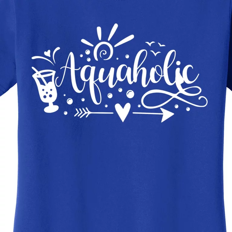 Aquaholic Hello Summer Vibes Beach Vacay Summertime Vacation Gift Women's T-Shirt