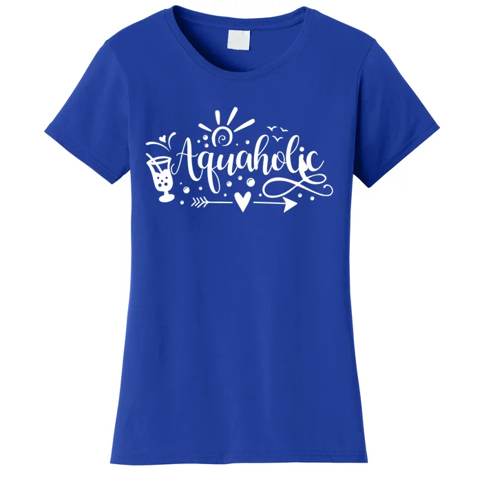 Aquaholic Hello Summer Vibes Beach Vacay Summertime Vacation Gift Women's T-Shirt