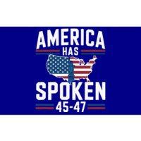 America Has Spoken 2024 Usa 45 4 7 Bumper Sticker