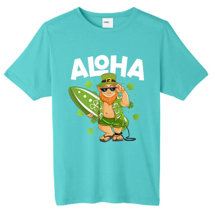 Aloha Hawaii Surfing Leprechaun St Patricks Day Hawaiian Gift ChromaSoft Performance T-Shirt