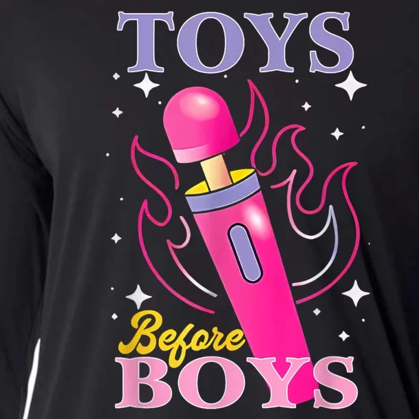 Adult Humor Saying Toys Before Boy Funny Cooling Performance Long Sleeve Crew