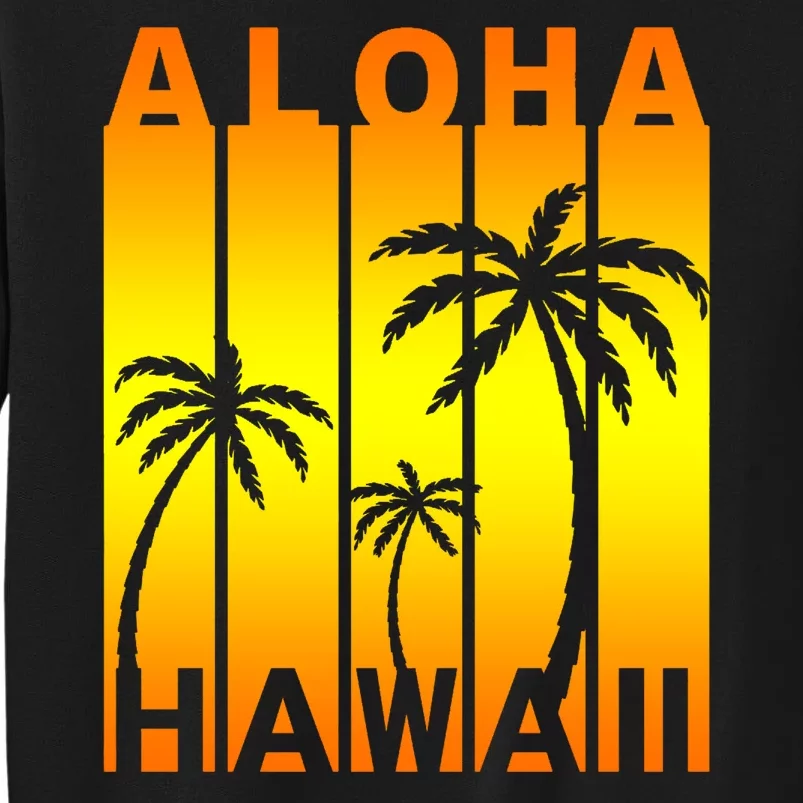 Aloha Hawaii Sunset Palm Trees Sweatshirt