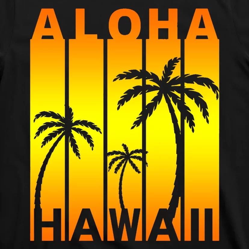 Aloha Hawaii Sunset Palm Trees T-Shirt