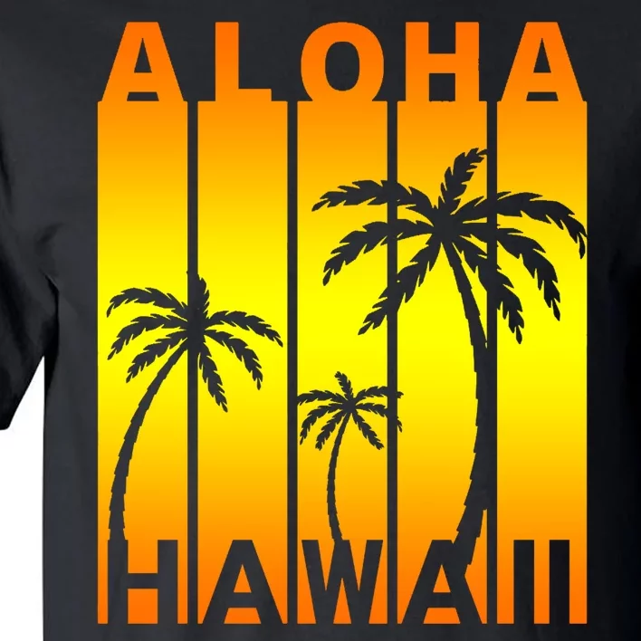 Aloha Hawaii Sunset Palm Trees Tall T-Shirt