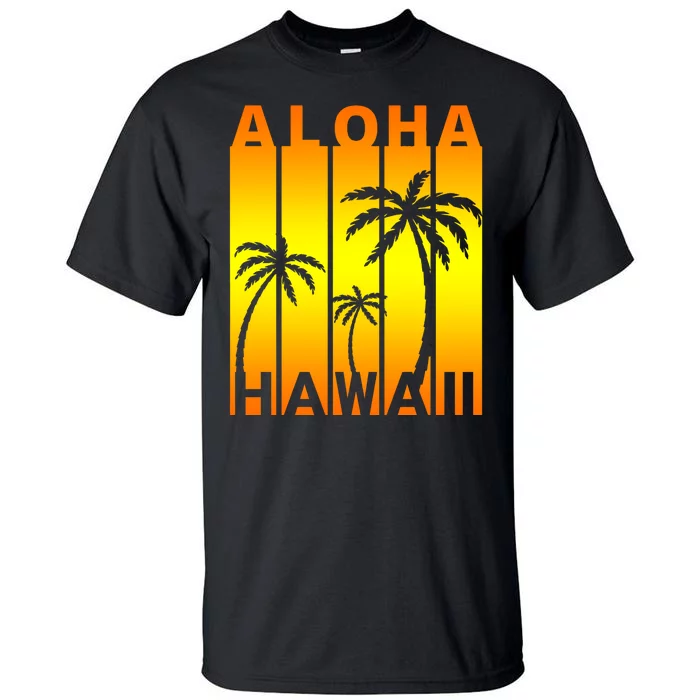 Aloha Hawaii Sunset Palm Trees Tall T-Shirt