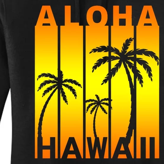 Aloha Hawaii Sunset Palm Trees Women's Pullover Hoodie