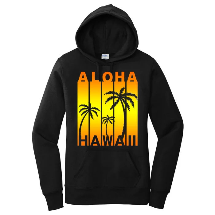 Aloha Hawaii Sunset Palm Trees Women's Pullover Hoodie