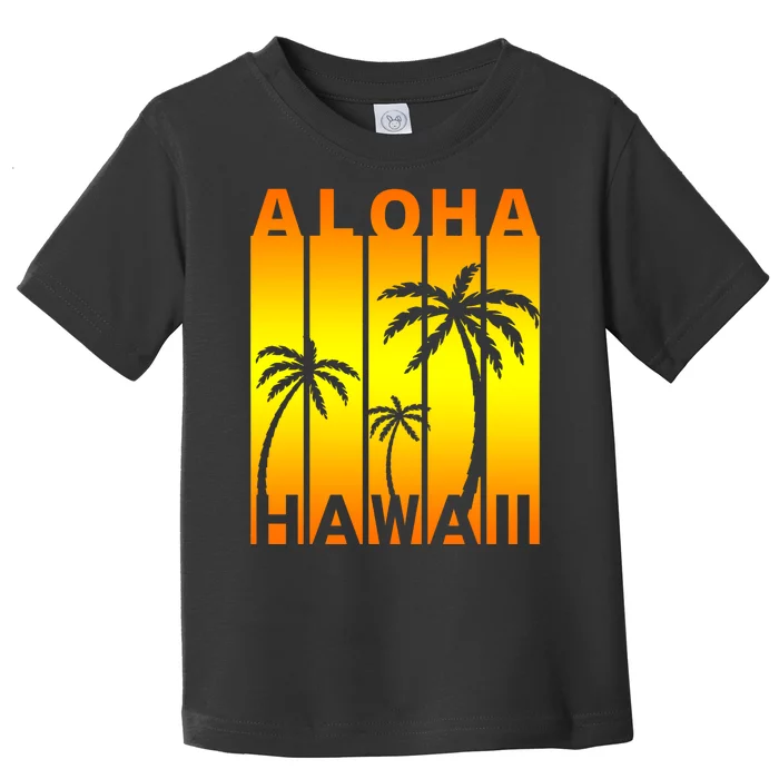 Aloha Hawaii Sunset Palm Trees Toddler T-Shirt