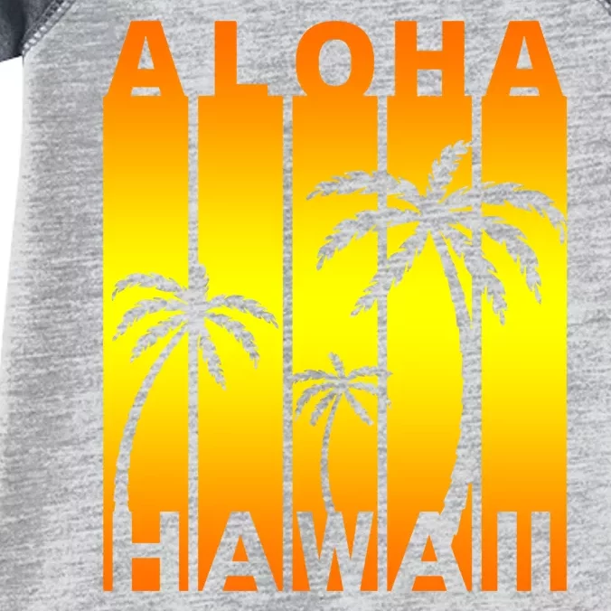 Aloha Hawaii Sunset Palm Trees Infant Baby Jersey Bodysuit