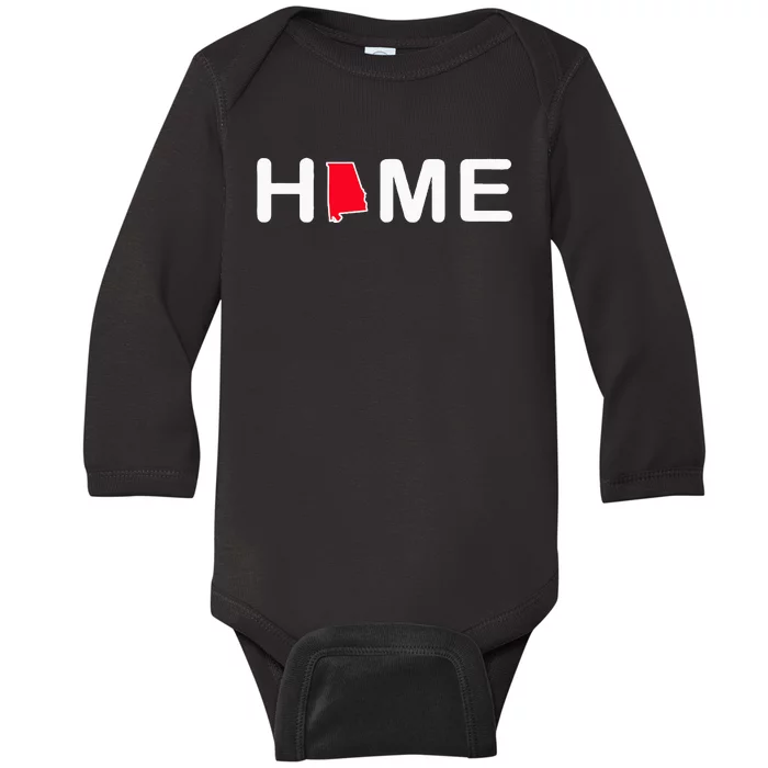 Alabama Home State Classic Baby Long Sleeve Bodysuit