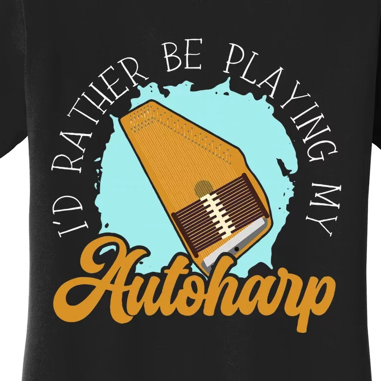 Auto Harp String Instrument Musician Musical Music Women's T-Shirt