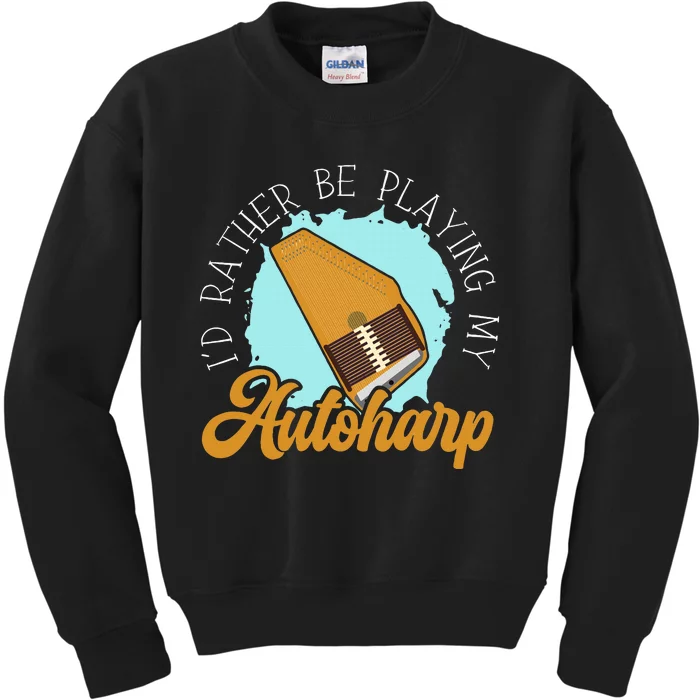 Auto Harp String Instrument Musician Musical Music Kids Sweatshirt