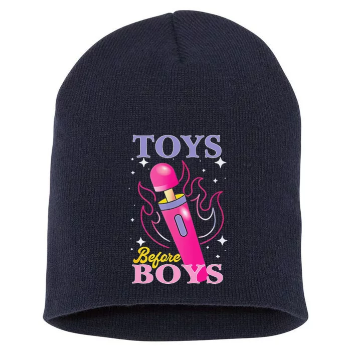 Adult Humor Saying Toys Before Boy Funny Short Acrylic Beanie