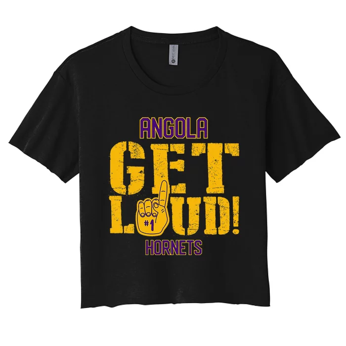 Angola High School Get Loud Hornets Women's Crop Top Tee