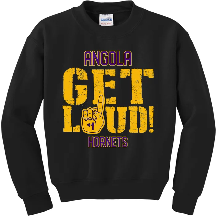 Angola High School Get Loud Hornets Kids Sweatshirt