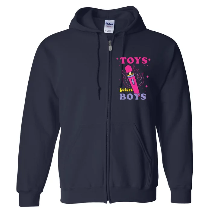 Adult Humor Saying Toys Before Funny Premium Full Zip Hoodie