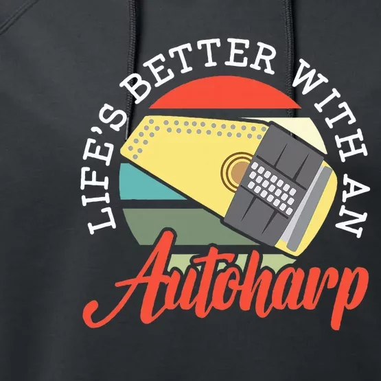 Auto Harp String Instrument Musician Musical Music Performance Fleece Hoodie