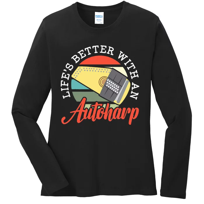 Auto Harp String Instrument Musician Musical Music Ladies Long Sleeve Shirt