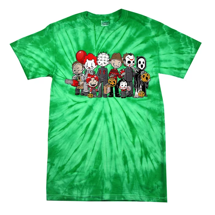 Anime Halloween Scary Horror Movie Christmas Tie-Dye T-Shirt