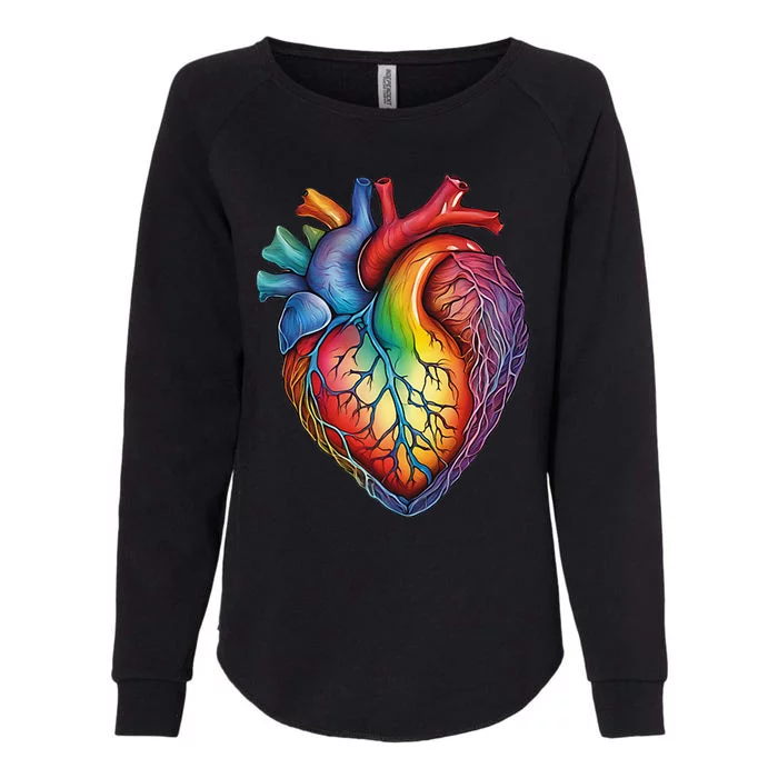 Anatomical Heart Subtle Lgbtq Pride Queer Womens California Wash Sweatshirt