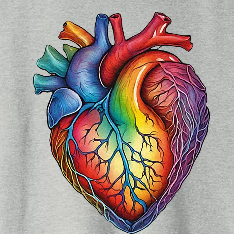 Anatomical Heart Subtle Lgbtq Pride Queer Women's Crop Top Tee