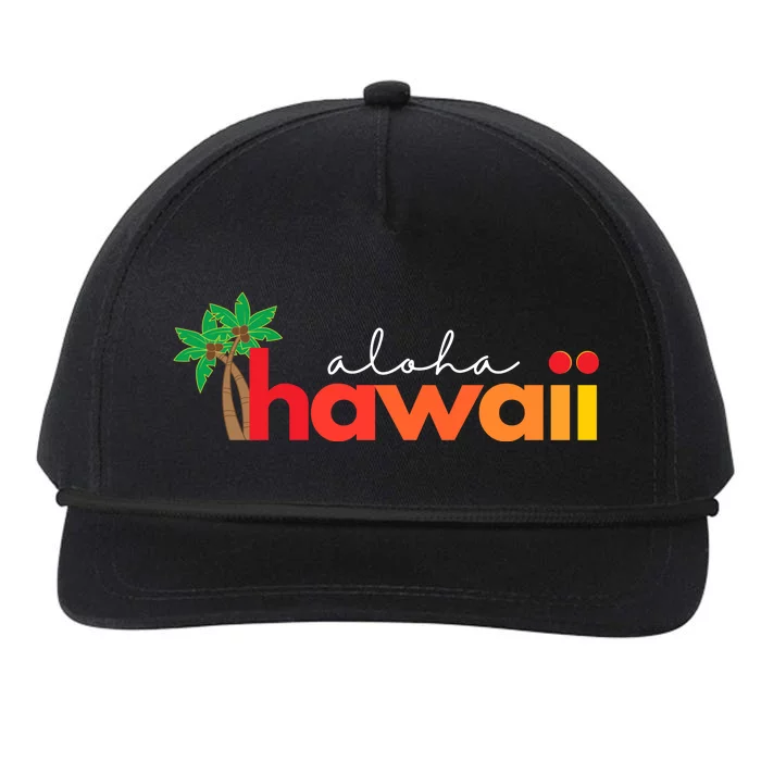 Aloha Hawaii Tropical Vacation Snapback Five-Panel Rope Hat