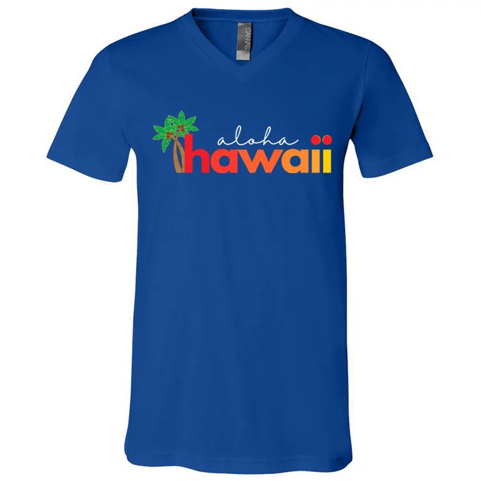 Aloha Hawaii Tropical Vacation V-Neck T-Shirt