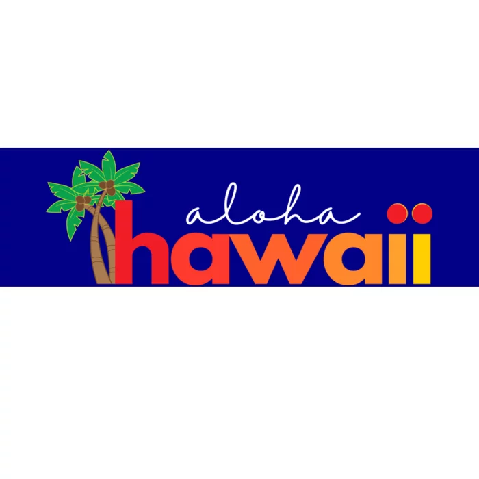 Aloha Hawaii Tropical Vacation Bumper Sticker