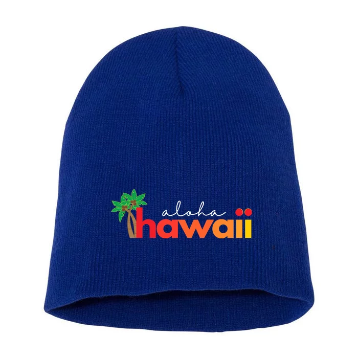 Aloha Hawaii Tropical Vacation Short Acrylic Beanie