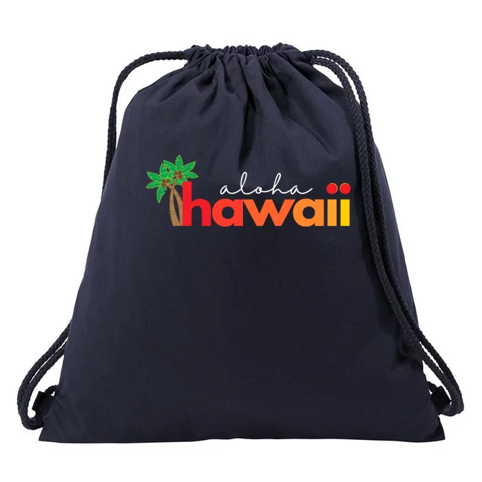 Aloha Hawaii Tropical Vacation Drawstring Bag