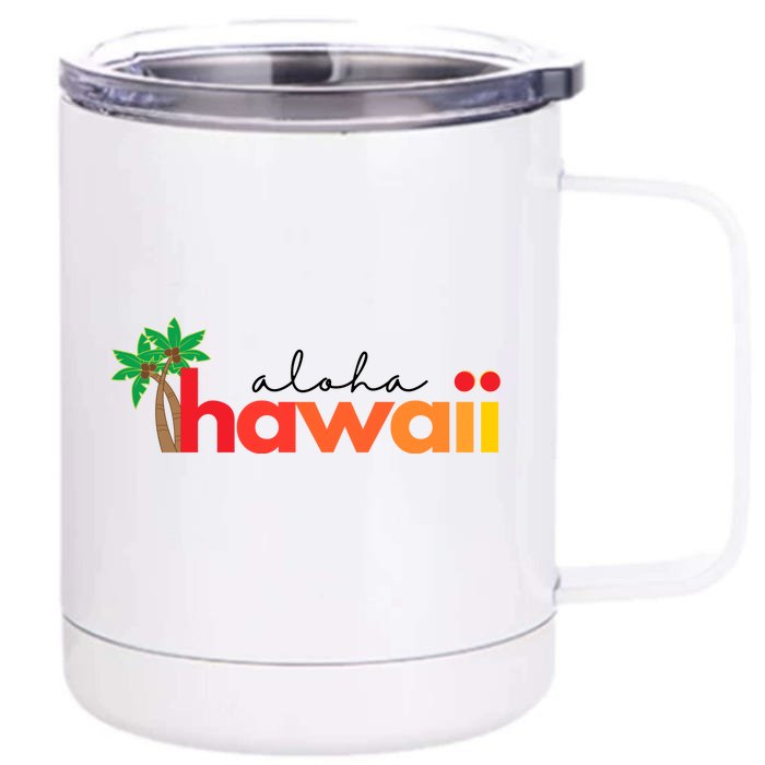 Aloha Hawaii Tropical Vacation Front & Back 12oz Stainless Steel Tumbler Cup