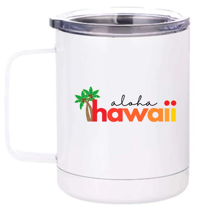 Aloha Hawaii Tropical Vacation Front & Back 12oz Stainless Steel Tumbler Cup