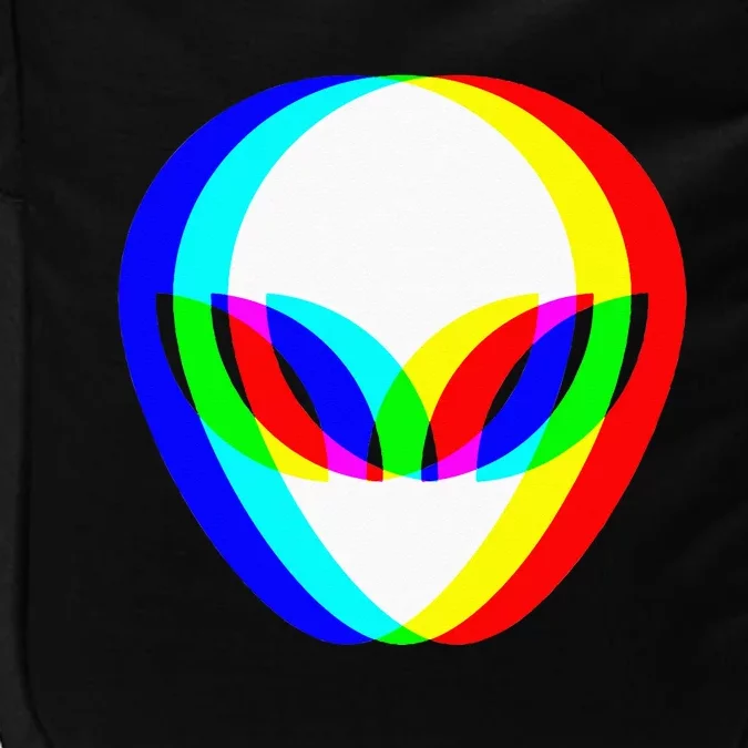 Alien Head Trippy Vaporwave Techno Rave EDM Music Festival Impact Tech Backpack