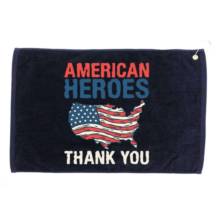 American Heroes Thank You Memorial Day Cute Gift Grommeted Golf Towel