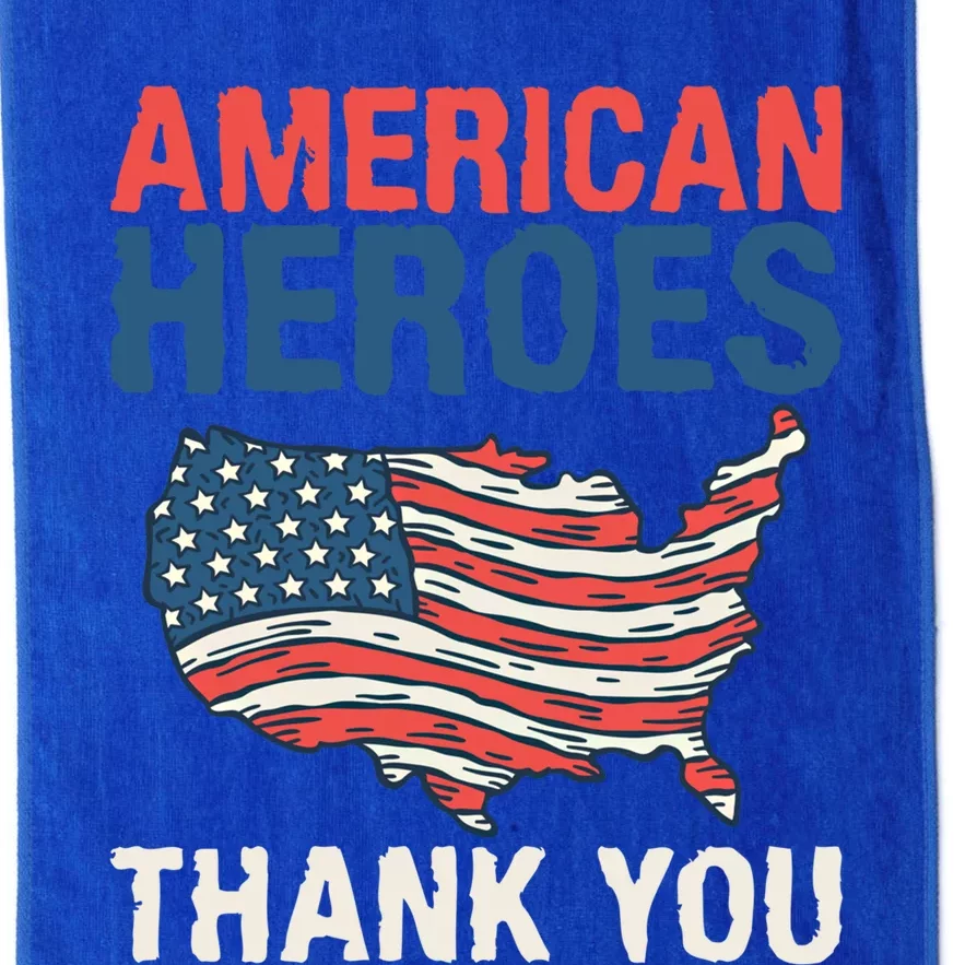 American Heroes Thank You Memorial Day Cute Gift Platinum Collection Golf Towel