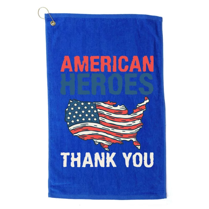 American Heroes Thank You Memorial Day Cute Gift Platinum Collection Golf Towel