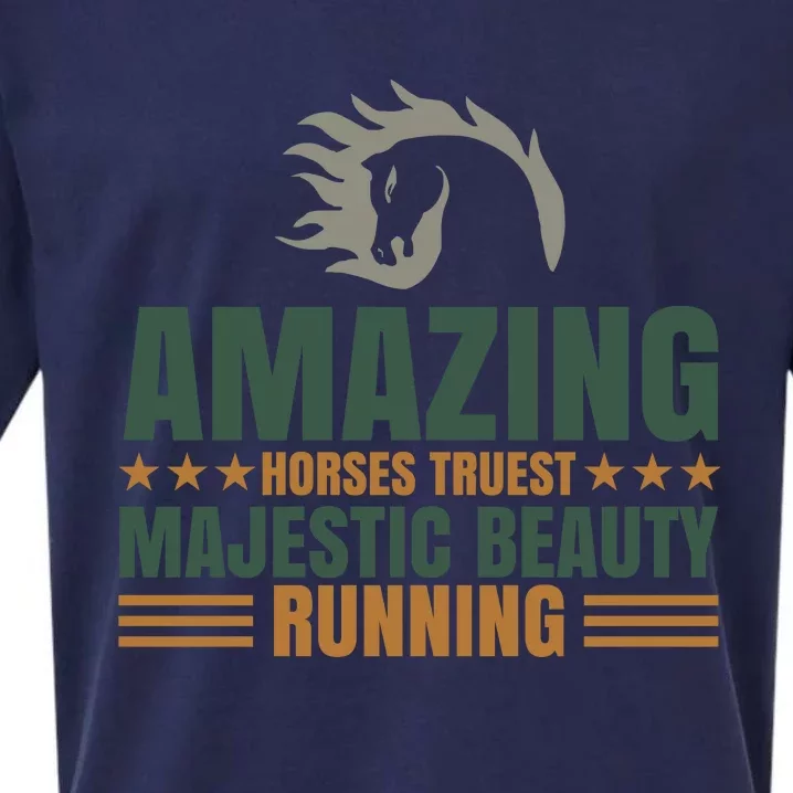 Amazing Horses Trust Majestic Beauty Running Sueded Cloud Jersey T-Shirt